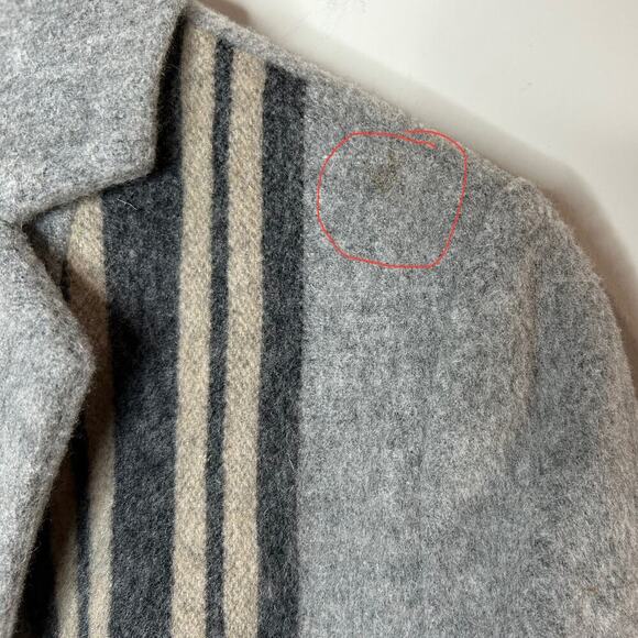 Ecru Virgin Wool Blend Coat Size XS - Picture 9 of 9